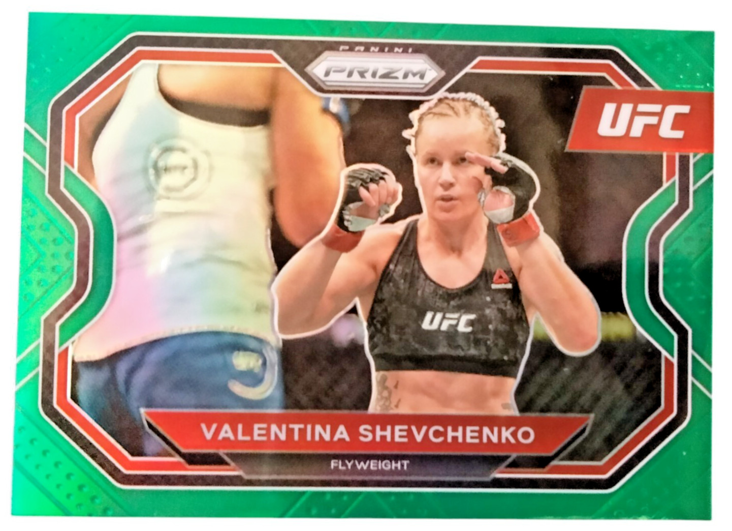 2021 Panini Prizm UFC  Valentina Shevchenko Green Prizm #139 Flyweight MMA