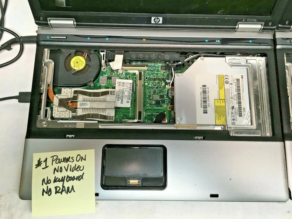 2 HP Compaq 6535b 14" AMD Laptops For Parts Power On No Video NO Keyboard JR - Image 3 of 4