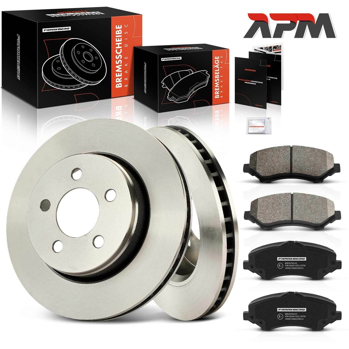 BESTPRICE Bremsensatz Vorderachse Für DODGE NITRO, JEEP CHEROKEE - 302mm Belüftet