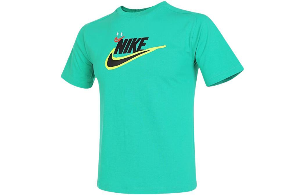Повседневная футболка с круглым вырезом и коротким рукавом с логотипом Nike и заниженными плечами