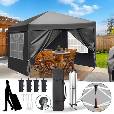 Pavillon 3x3m Faltpavillon PopUp Zelt Partyzelt Wasserdicht UV50+ w/RollenTasche