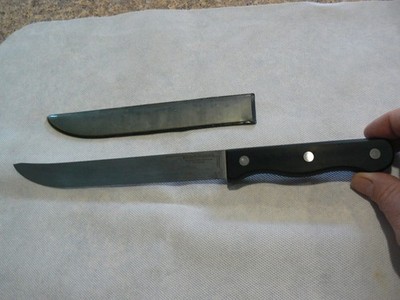 Vernco Hand Honed Utility Kitchen Knife - Molybdenum Vanadium Stainless Steel 7''
