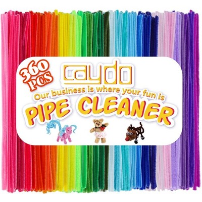 360 Pieces Pipe Cleaners 40 Assorted Colored Chenille Stems for Art and Craft...