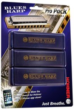 Hohner 3P532 Blues Harp Pro Pack 3 Harmonicas