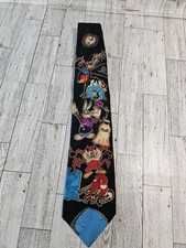 Vintage Looney Tunes Tie Halloween Mania 90s Silk Warner Bros Glow in the Dark