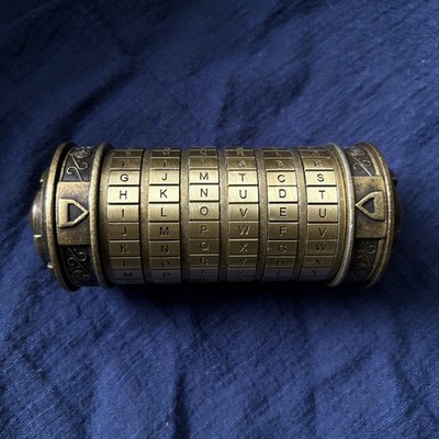 Davinci Code Cryptex Lock Hidden Compartment Gift Message for Lovers
