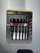 New Sealed Klein Tools 4   Magnetic Power Nut Setter Set, 6 Pieces