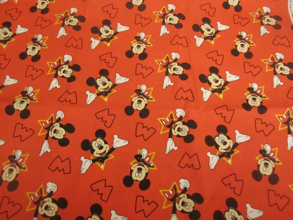 Springs Creative Fabric Disney Mickey and Stars on Red 2 Pieces 1 yd & 17' X 44 - Image 4 of 4