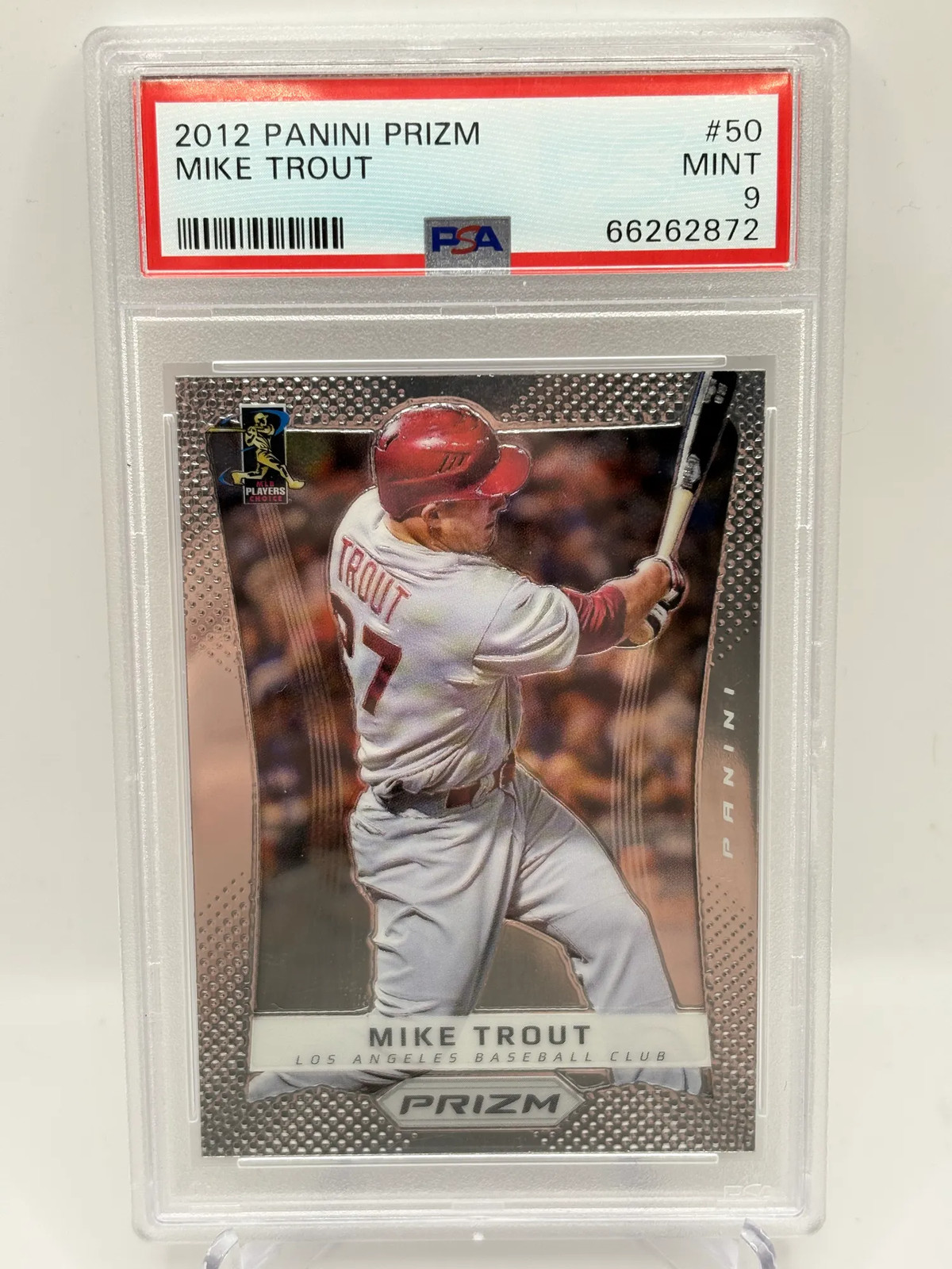 Mike Trout 2012 Panini Prizm #50  Los Angeles Angels PSA 9 MINT