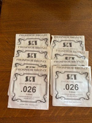 8 SIT .026 Phosphor Bronze Acoustic Round Wound Strings