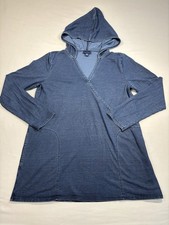 J. Jill Pure Jill Indigo Blue Hoodie Sweatshirt Women's Size Small