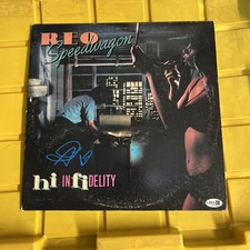 Reo Speedwagon KEVIN CRONIN SIGNED AUTO HIGH INFIDELITY Vinyl Autographed JSA