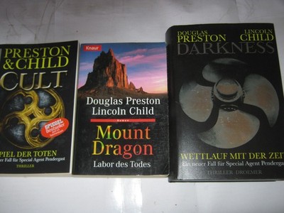 9 Bände Douglas Preston / Lincoln Child  Cult Mount Dragon Riptide Dark Zero...