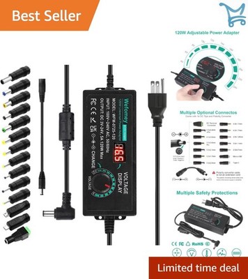 120W Universal Power Supply Adapter 3-24V Variable AC/DC Switch Mode