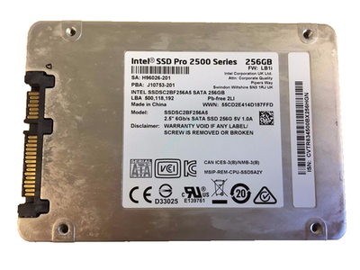 #ad #ad Intel Pro 2500 Series SSDSC2BF256A5 2.5quot; 256gb SSD $39.99
