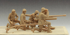 Pistola antitanque del ejército holandés de resina de la Segunda Guerra Mundial 1/35/16/72 tripulación (pistola Bohler) sin pintar