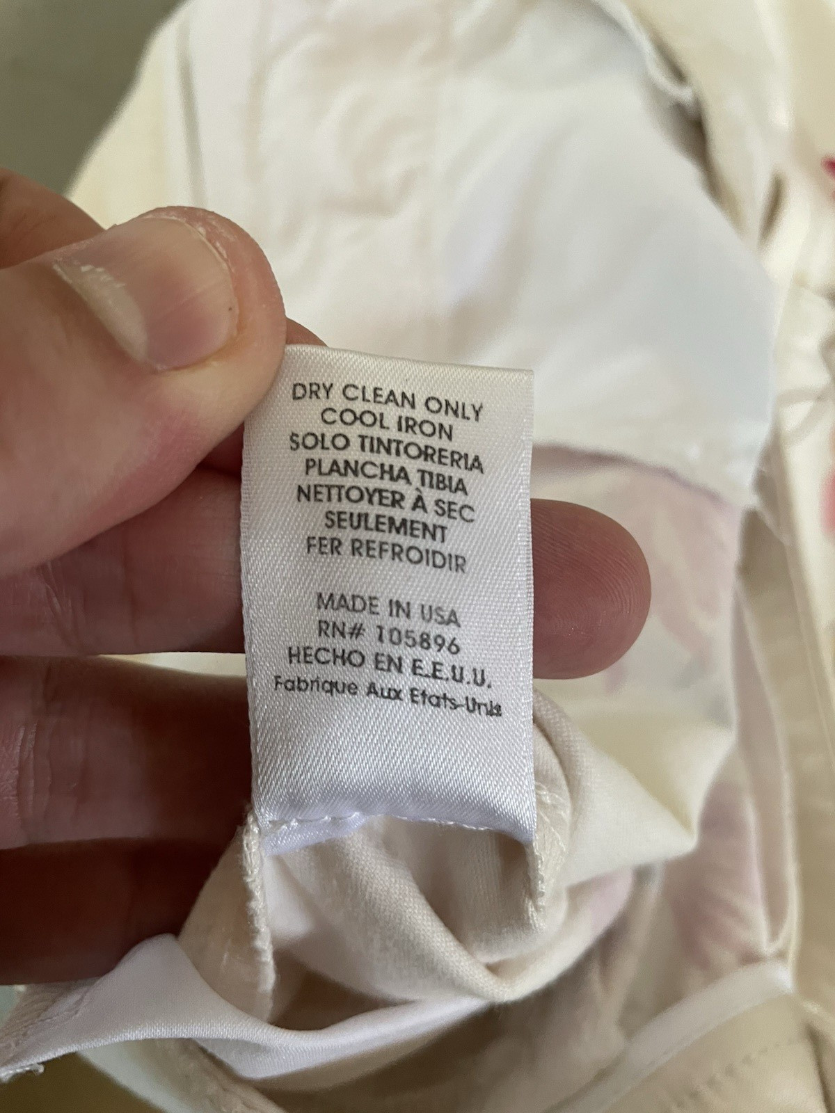 Worth New York Floral Print Pants AOP White Pink Made in USA Women's Size 6