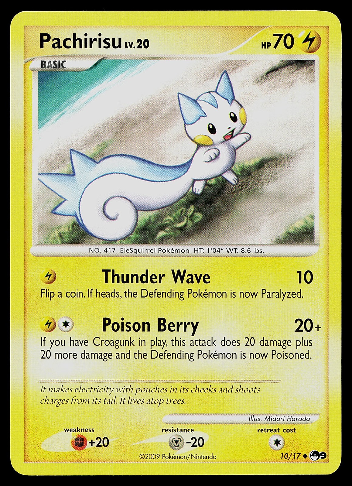 Pokemon Card - Pachirisu POP Series 9 10/17 Uncommon