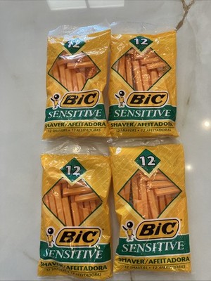 BIC Classic Razor Shaver Sensitive Skin 12ct Lot of 4 NOS 2004 READ DESCRIPTION