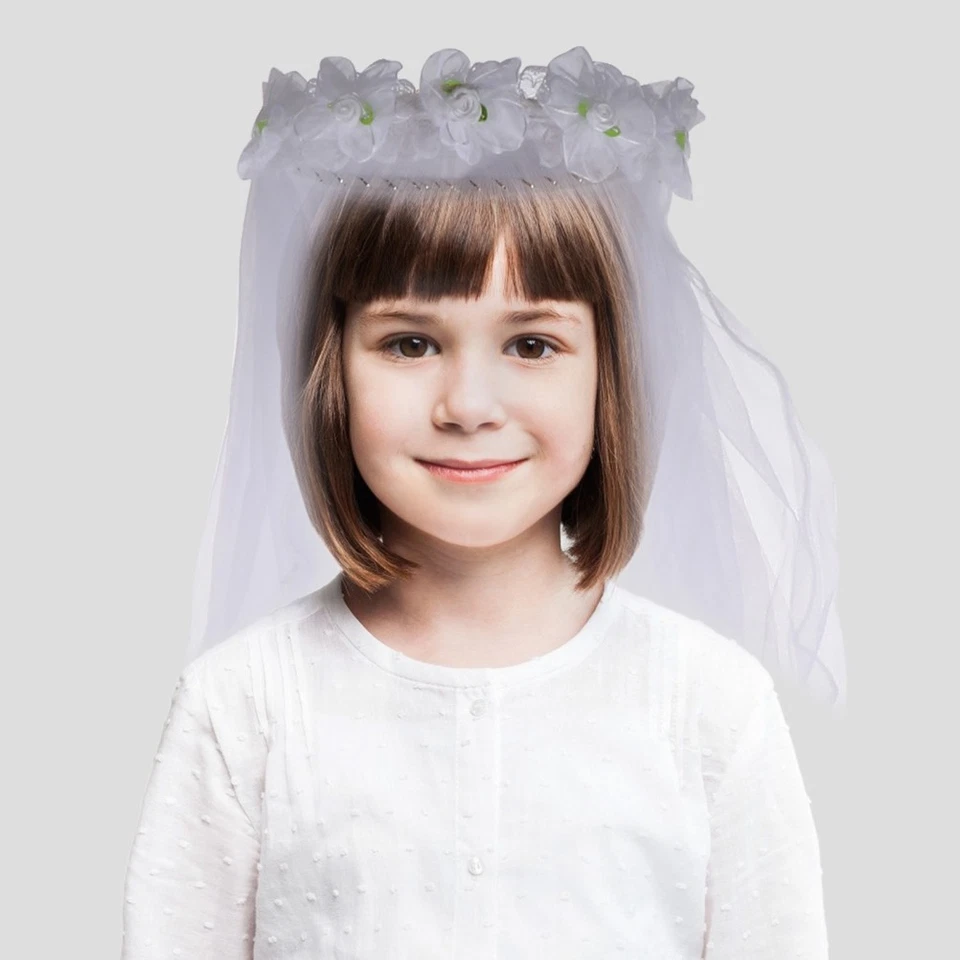  First Communion Wreath Veil Kid Accessory Girl Headbands for Girls - Image 3 of 4