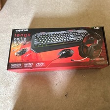 Tzumi Alpha Gaming Battle Group Keyboard Mouse Set LED Black NO HEADSET 
