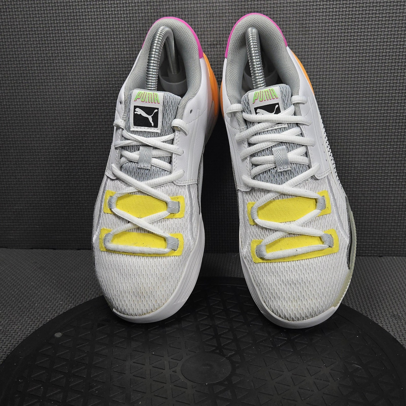 PUMA Shoes Kids Size 6 White Multicolor Low Top Basketball Sneakers 194165-01 thumbnail 6