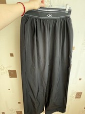 Alo Yoga Suit Up Trouser Quick-Dry, Loose-Fit, Wide-Leg, Black, Size M