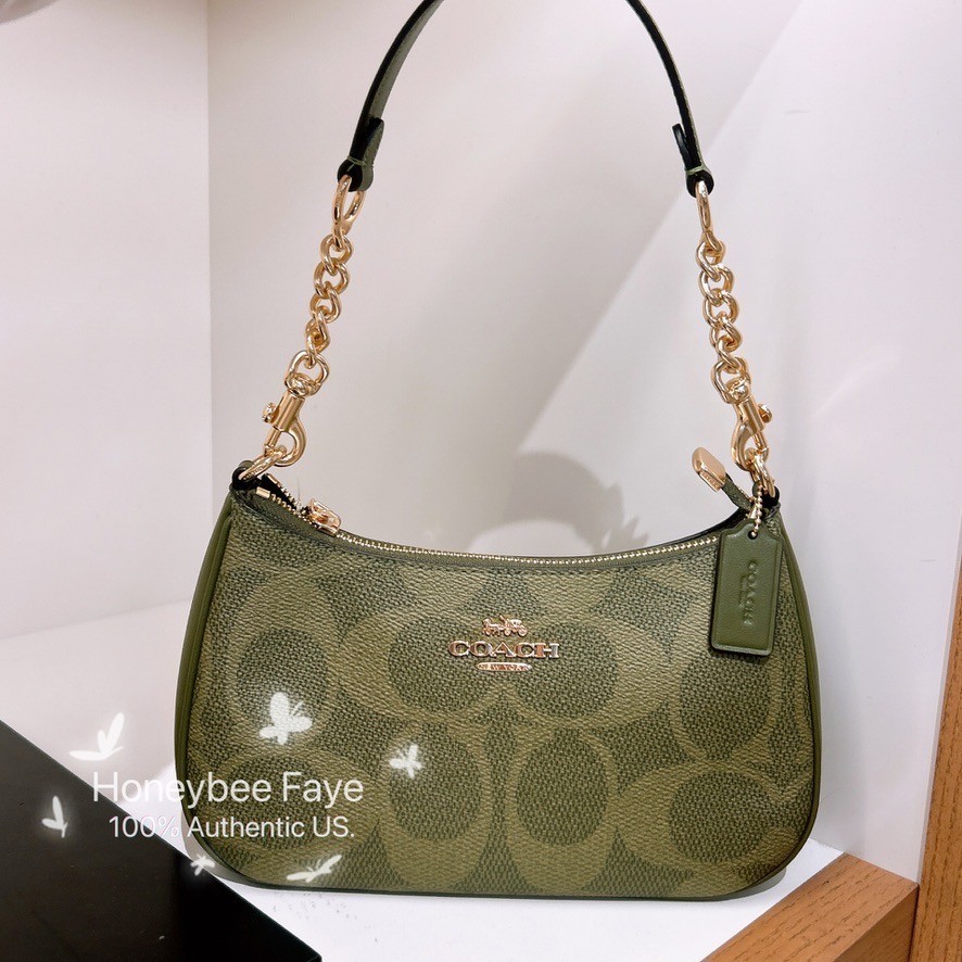 NWT Coach Teri Shoulder Bag In Signature Canvas CAL51 | eBay