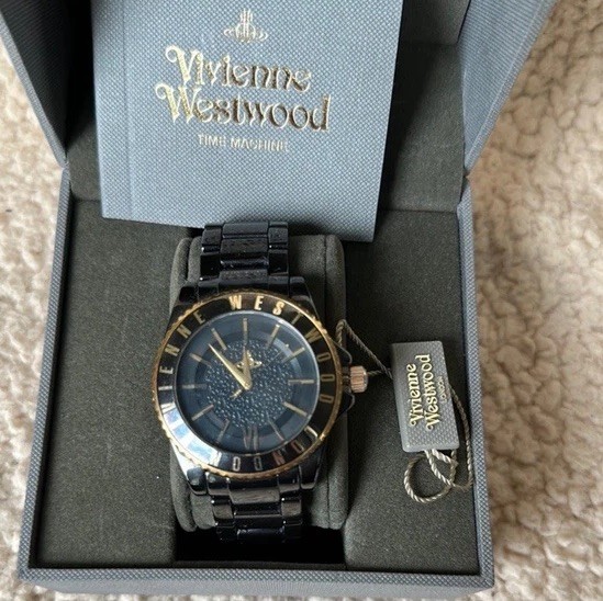 Vivienne Westwood Black and Gold orb watch (Mens collection) | eBay