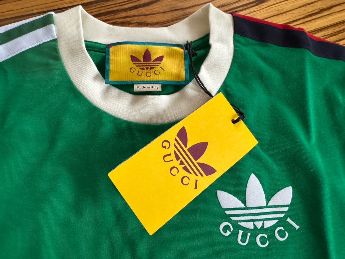 本日限定！セール！ GUCCI adidas　コラボ　グリーン Tシャツ Gucci x Adidas T-Shirt Green Men's - US