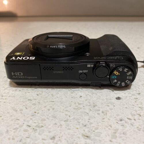 SONY DSC-HX20V Cyber-Shot Digital Camera -Black -Made In Japan w/genuine Battery - Picture 6 of 12