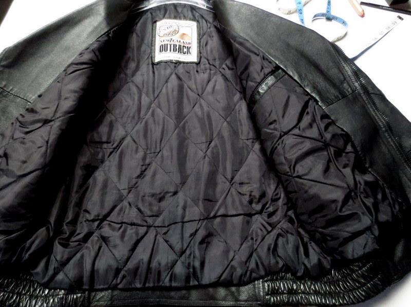 Vtg New Zealand Outback Black Leather Jacket Sz L Cooper