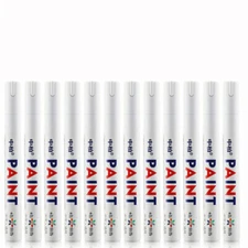 3-12pc White Paint Pen Marker Tire Waterproof Permanent Car Lettering Rubber Ink