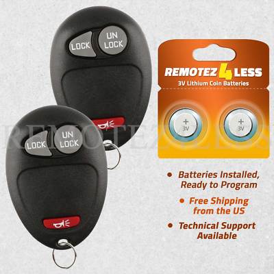 2 New Replacement Remote Keyless Entry Key Fob for Chevrolet Colorado Canyon H3