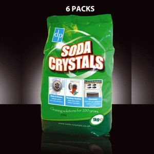 soda crystals unblock shower