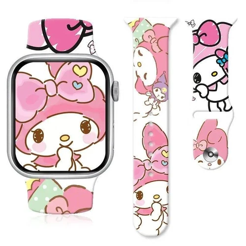 Anime Sannrio My Melody Cinnamoroll Kuromi Uhrenarmband für Apple Watch 8765 Stra - Bild 5 von 58