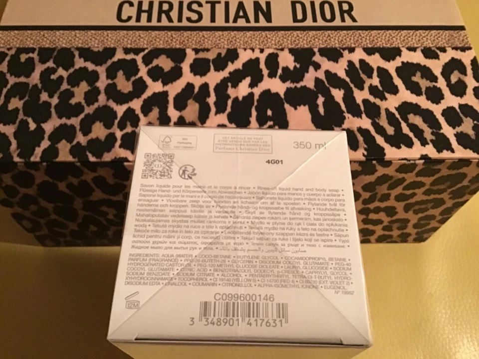 Jabón líquido para manos y cuerpo Christian Dior Paris Ambre Nuit 350 ml nuevo en caja Foto 3 de 3