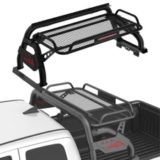 Adjustable Truck Bed Rack Steel Roll Bar w/Pallet For F-150 Silverado Ram Tundra