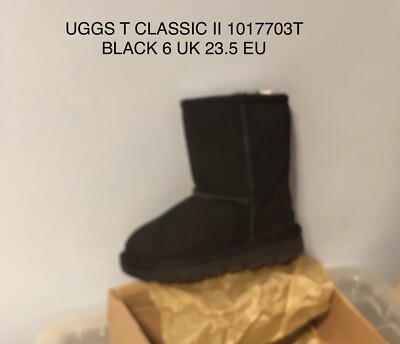 UGG T CLASSIC II TODDLER Stiefel schwarz - Kinder Größe UK 6 / EU 23,5 - 1017703T