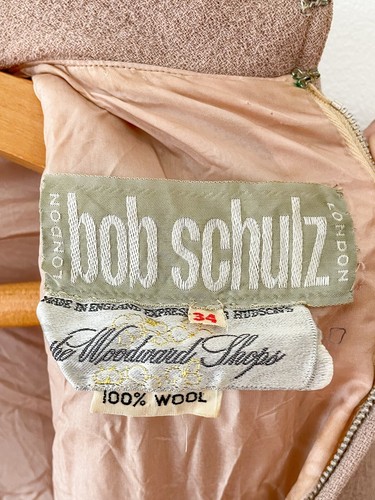 Vintage Wool Dress Hudson's Bay Bob Schulz Size 34 Women's Wool Winter Lined 70s - Picture 8 of 10