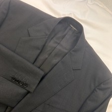 Canali Men Grey Neilshead Wool Two Button Double Vented Blazer 46L / 56L