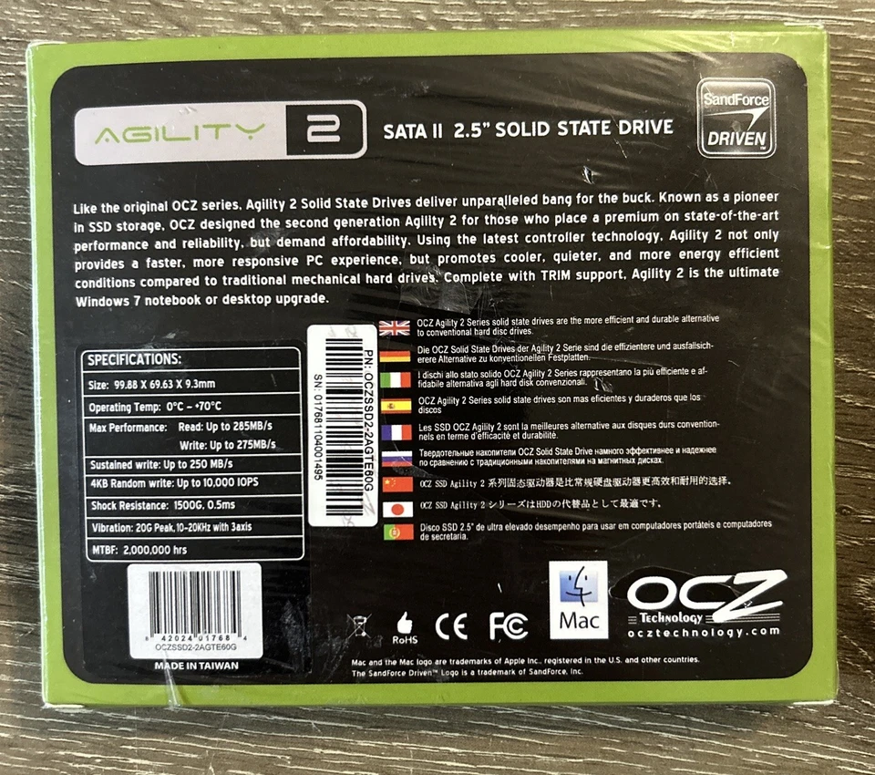 OCZ Agility 2 60Gb 2.5" Solid State Drive OCZSSD2-2AGTE60G - Image 2 of 2