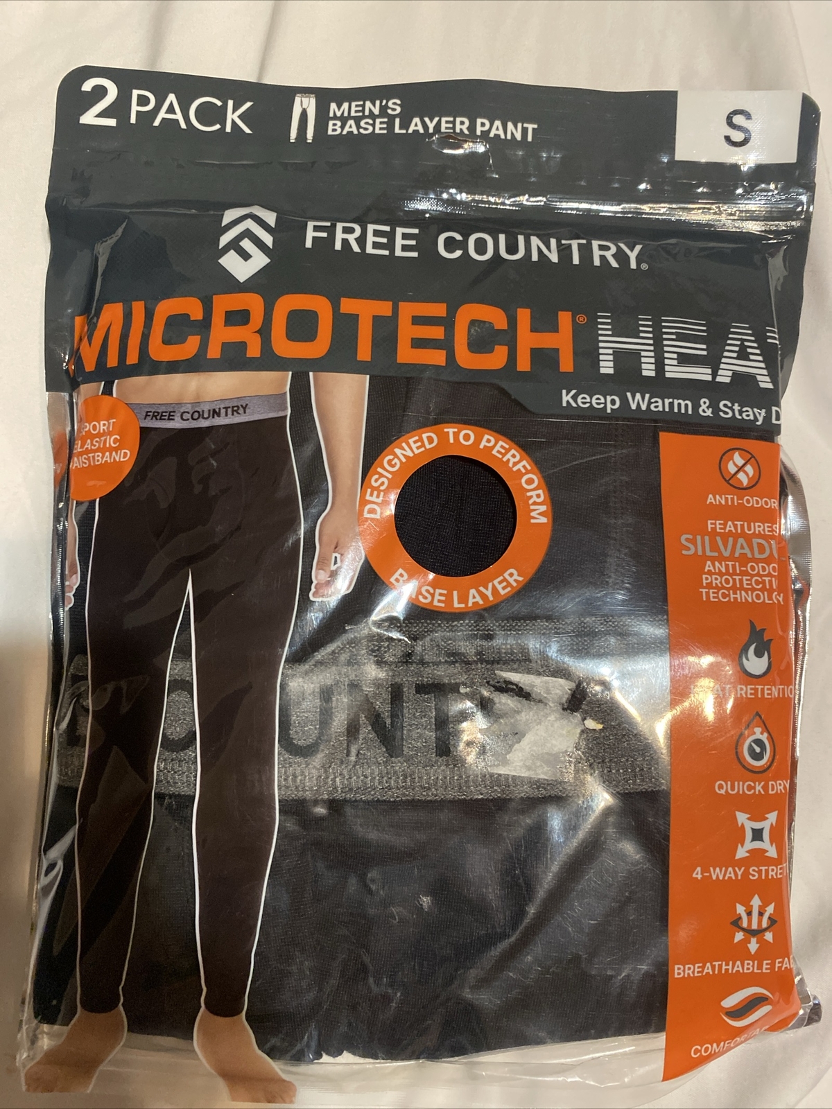 Free Country Men’s 2 Pack Microtech Heat Thermal Pants size Small eBay