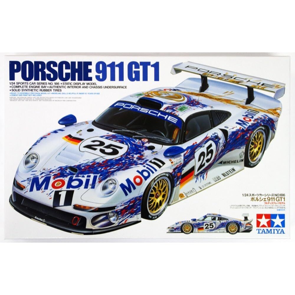 TAMIYA 1/24 Porsche 911 GT1 Plastic Model 24186 Sports Car Series