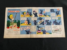 #21a WRIGLEY'S SPEARMINT CHEWING GUM Sunday Comics Section Ad WRIGLEY ZOO 1967