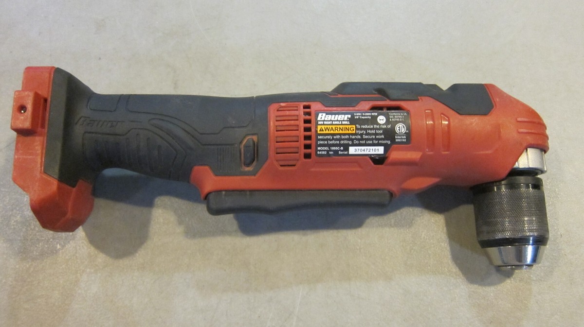BAUER TOOLS 1895C-B 20V RIGHT ANGLE DRILL **BARE TOOL ONLY** FREE