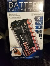 72 Battery Caddy Storage Plastic Holder Rack Organizer Removable Tester AAA D C