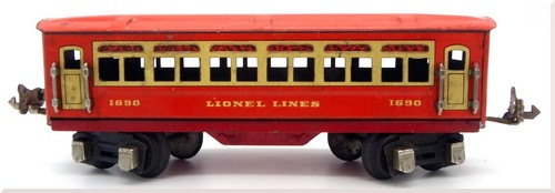Lionel Lines Metal Tin 1690 Passenger Car 1:48 Scale O Gauge 9" Pre-War Good - Picture 4 of 12