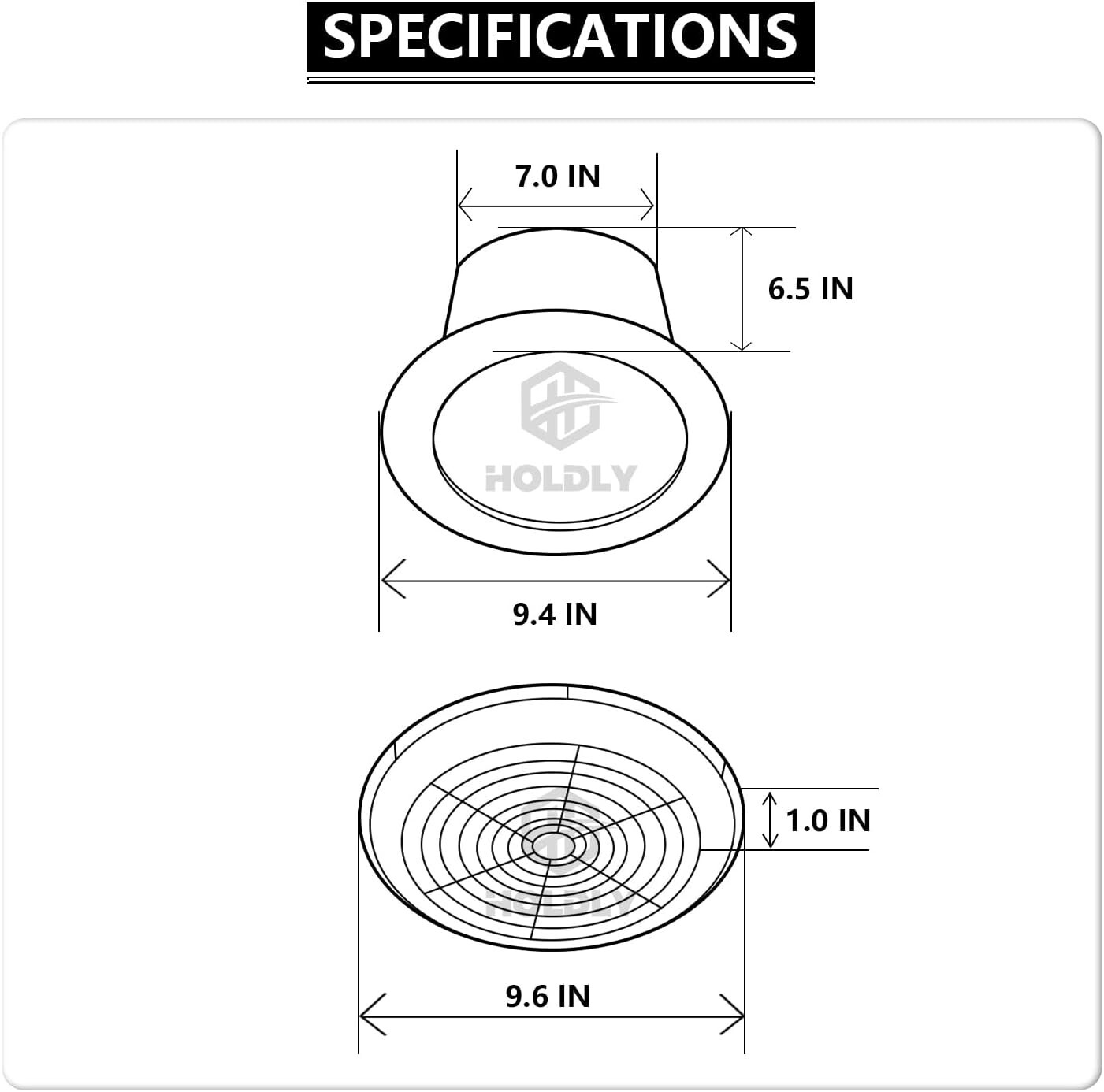 V2262-50 7 Inch Bathroom Exhaust Fan, 50 CFM, 1.0 Sones, 7" Ceiling Exhaust Fan