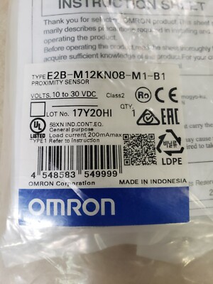 1PC New Omron E2B-M12KN08-M1-B1 Proximity Sensor E2BM12KN08M1B1 In Box